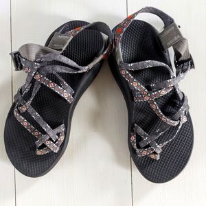 Women's Chaco Gray/Orange Sandals | 6